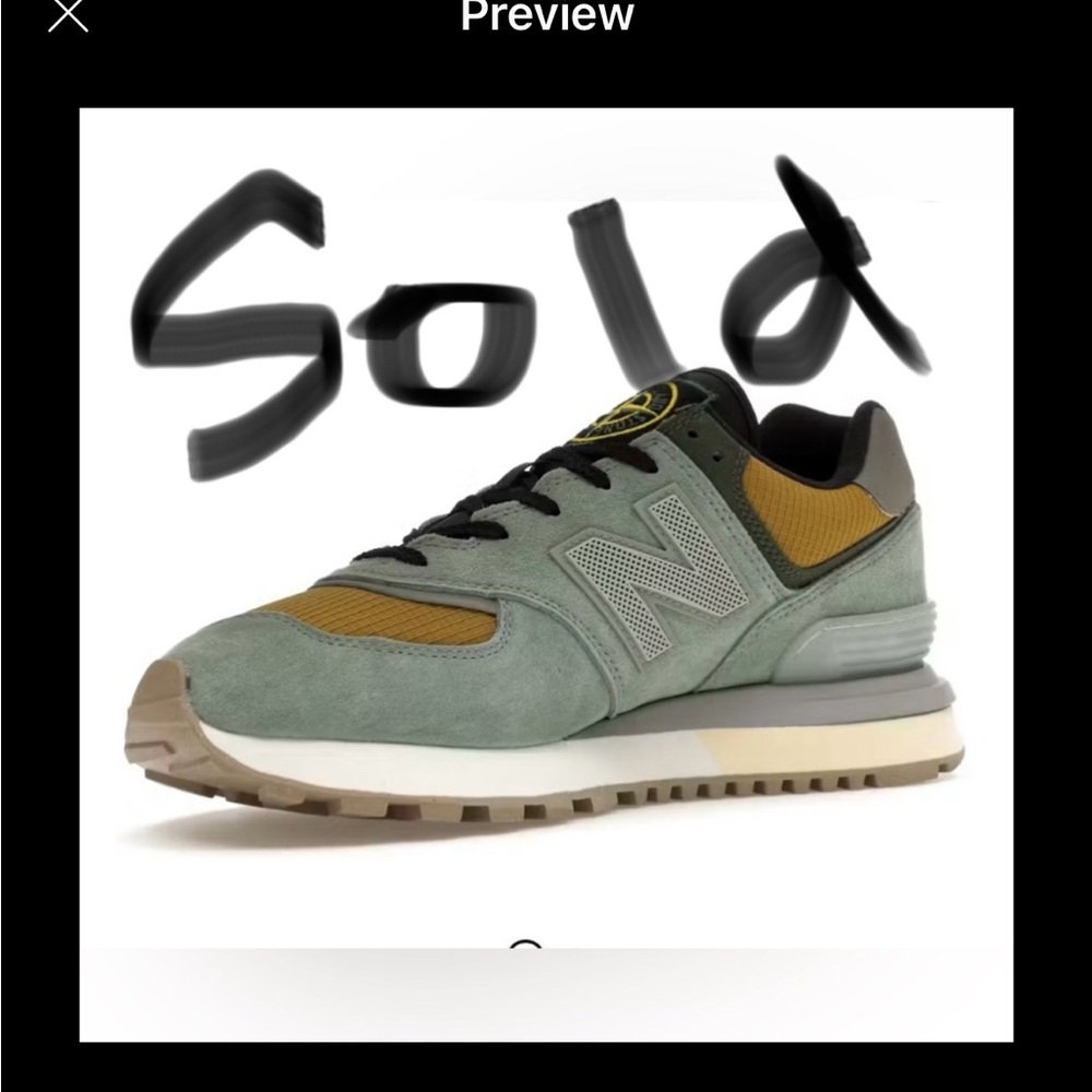 New Balance 574 Legacy | Stone Island Light Green 9